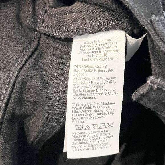 J. Crew Wide Leg High Rise Cropped Stretch Jeans Black 27 / 4 - Picture 7 of 10